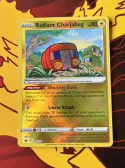 Pokemon TCG Radiant Charjabug Sword & Shield Crown Zenith 051/159 Holo NM - Image 1