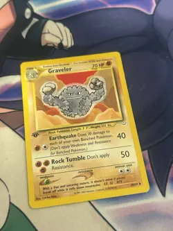 Pokemon Graveler 30/64 Base Set 2 Uncommon Regular 70 HP English 1st edition - Image 1