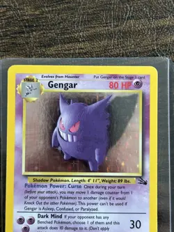 Gengar 1999 Holo Foil Pokemon TCG 5/62 EXCELLENT CONDITION - See Pics - Image 4