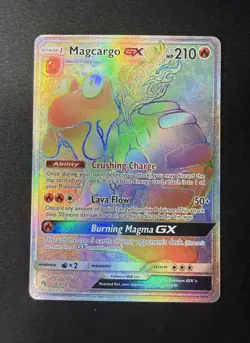 Pokemon Magcargo GX 218/214 SM-Lost Thunder Secret Rare Full Art Holo 210 HP - Image 1