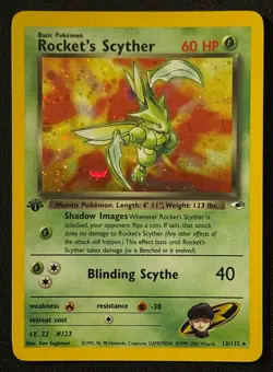 1st Edition Rocket's Scyther - Gym Heroes Holo - #13/132 - Vintage Pokemon Card - Image 2