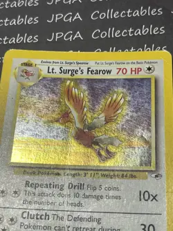 Lt Surge Fearow Pokemon Card Gym Challenge 7/132 - Image 4