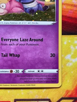 Galarian Slowpoke SWSH126 Cosmos Holo Promo - Pokemon Sword & Shield Promo Cards - Image 5