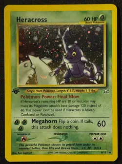 1st Edition Heracross - Neo Genesis - Holo - #6/111 - Vintage Pokemon Card WOTC - Image 2