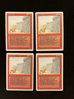 Wall of Stone x4 [Revised Edition (3rd Edition)] Magic MTG Cards LP - Image 1