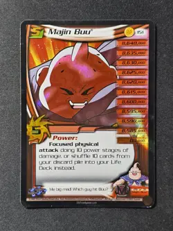 DBZ Majin Buu Foil Card Dragon Ball Z TCG CCG 151 Ultra Rare Unlimited- LP - Image 1
