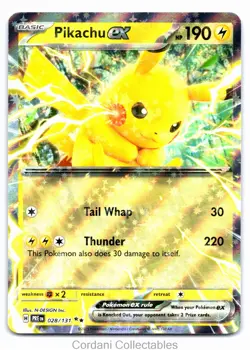 Pikachu EX 028/131 - Prismatic Evolutions - Pokemon Card - Lightly Played - Image 1