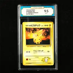 TQG 9.5 MINT+ 1998 Pokemon JPN Lt. Surge's Pikachu 025 C - Image 1