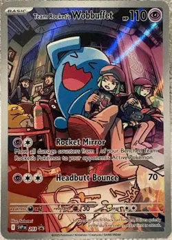 Pokemon TCG Team Rocket's Wobbuffet Black Star Promo Card SVP203 Scarlet&Violet - Image 1