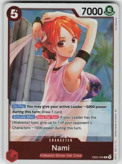 One Piece TCG Nami (006) Foil Extra Booster: Heroines Edition #EB03-006 NM - Image 1