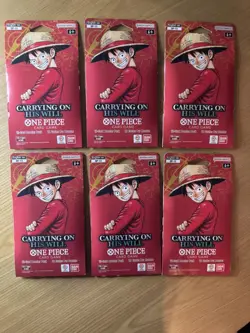 One Piece TCG - Carrying On His Will - OP13 English Sleeve Booster Packs LOT 6 - Image 1