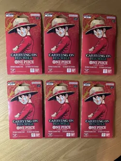 One Piece TCG - Carrying On His Will - OP13 English Sleeve Booster Packs LOT 6 - Image 2