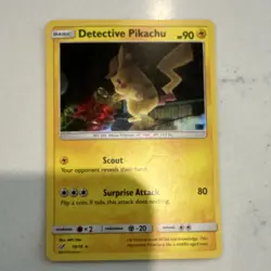 Pokemon Detective Pikachu 10/18 Holo Basic 90 HP Rare TCG Card - Image 1