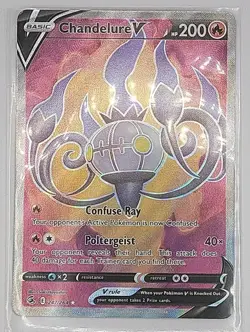 Chandelure V 247/264 SWSH Fusion Strike Pokemon TCG NM Full Art Trading card - Image 1
