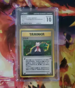 CGC 10 GEM MINT Giovanni Japanese Trainer Gym 2 Challenge Holo Pokemon Card - Image 1