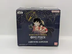 BOX ONLY One Piece Card Game Romance Dawn Booster Box, Blue Bottom, 1st Edition - Image 1