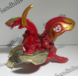 Bakugan Flare Dragaon Red Pyrus BakuTech 600G & matching card - Image 3