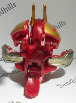 Bakugan Flare Dragaon Red Pyrus BakuTech 600G & matching card - Image 5