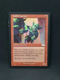 Goblin Lackey MTG Urza's Saga #190/350 MP - Red Creature Tribal EDH Modern 12 - Image 1