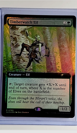 2023 MTG Magic the Gathering Secret Lair Extended Art Foil #780 Timberwatch Elf - Image 1