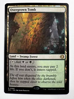 Overgrown Tomb 263 – Lorwyn Eclipsed Rare BG Shock Dual Land Swamp Forest MTG - Image 1