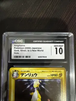 Pokemon Japanese Neo Ampharos #181 CGC 10 Gem Mint Holo 2000 Vintage - Image 3