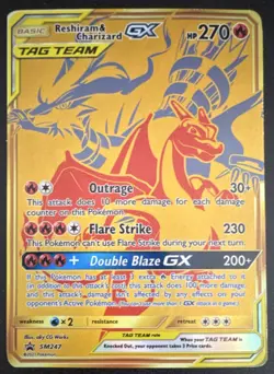 Pokemon Reshiram & Charizard Tag Team Black Star Promo SM247 - Image 1