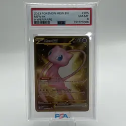 2023 POKEMON MEW EN-151 205 MEW EX HYPER RARE PSA 8 - Image 1