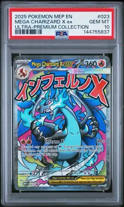 2025 Pokemon Phantasmal Flames Mega Charizard X MEP Ultra Premium PSA 10 - Image 1