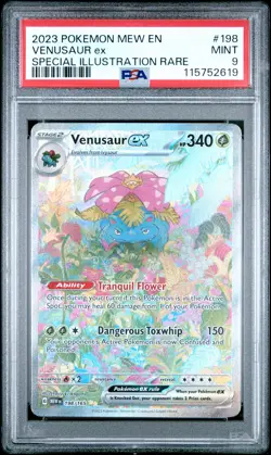 Venusaur Ex Pokemon Mew En-151 198 NM PSA 9 - Image 1