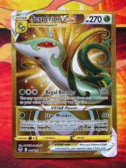 Serperior VSTAR Gold 210/195 Secret Rare - Pokemon SWSH12: Silver Tempest - Image 1