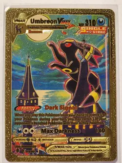 Pokemon Umbreon Vmax 215/203 Gold Foil Fan Art - Image 1