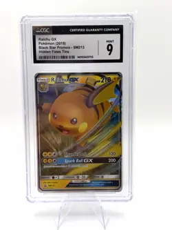 2019 SM Black Star POKEMON Raichu GX # SM213 CGC Mint 9 - Image 1