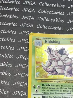 Nidoking Base set Pokemon 11/102 TCG WOTC - Image 3