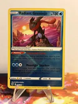 Pokemon TCG Radiant Greninja 046/189 NM Reverse Holo Astral Radiance - Image 1