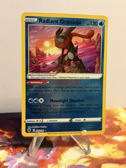 Pokemon TCG Radiant Greninja 046/189 NM Reverse Holo Astral Radiance - Image 2