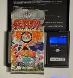 1996 Pokemon 16.36 Grams Japanese Base Set Sealed Foil Pack - 291 Yen - Image 3