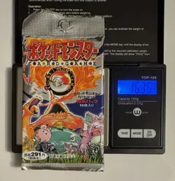 1996 Pokemon 16.36 Grams Japanese Base Set Sealed Foil Pack - 291 Yen - Image 3