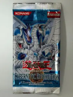 Yu-Gi-Oh! Cybernetic Revolution Booster Pack Wrapper Deutsch GEOFFNET! LEER! - Image 1