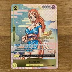 One Piece O-Nami Nami OP06-101 Championship CS 25-26 Stamp Promo - Image 1
