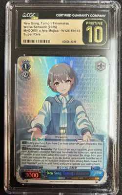 Weiss Schwarz MyGO! x Ave Mujica New Song Tomori Takamatsu SR CGC 10 PRISTINE - Image 1