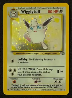 Unlimited Wigglytuff - Jungle - Holo - #16/64 - Vintage Pokemon Card 1999 WOTC - Image 1