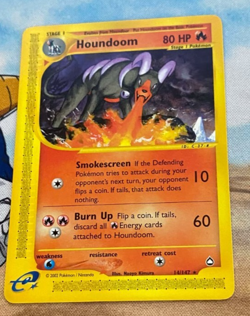 Houndoom Aquapolis 14/147 Rare Pokemon Card WOTC Near Mint - Image 1