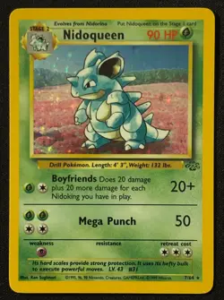 Unlimited Nidoqueen - Jungle - Holo - #7/64 - Vintage Pokemon Card 1999 WOTC - Image 1