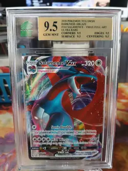 Salamence Vmax 144/189 Darkness Ablaze Pokemon Full Art MNT 9.5 Gem Mint - Image 1