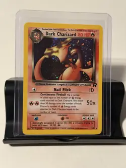 2000 Pokemon Team Rocket Dark Charizard Holo #4/82 - NM/VLP - Swirl Through Eye! - Image 1