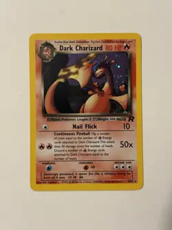 2000 Pokemon Team Rocket Dark Charizard Holo #4/82 - NM/VLP - Swirl Through Eye! - Image 3
