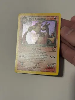 2000 Pokemon Team Rocket Dark Charizard Holo #4/82 - NM/VLP - Swirl Through Eye! - Image 4