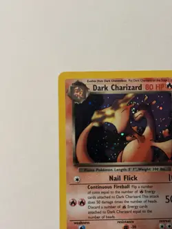 2000 Pokemon Team Rocket Dark Charizard Holo #4/82 - NM/VLP - Swirl Through Eye! - Image 5
