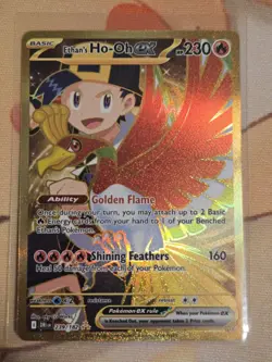 Pokemon TCG Ethan’s Ho-Oh ex 239/182 SV:10 Destined Rivals Hyper Rare Gold NM - Image 1